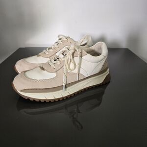 Madewell Beige and White Sneakers Size 7